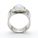 Silver Moonstone Ring