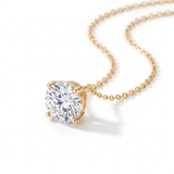 Sterling Silver 18K Gold Plated Zircon Necklace