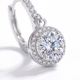 Sterling Silver 1 Carat Moissanite Earrings