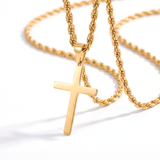 Unisex Gold Cross Necklace