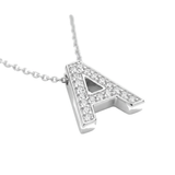 Elegant Gold Letter Initial Necklace — sterling silver, pendant close-up