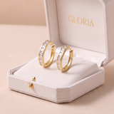 Chic Gold & Crystal Hoop Earrings