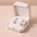 Chic Gold Pearl Earrings
