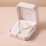 Gold Layered Pearl Pendant Necklace