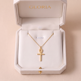 Golden Ankh Pendant Necklace