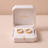 Golden Flower Hoop Earrings