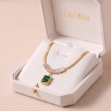 Regalia Prism Emerald Necklace | Gold