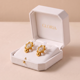 Sophisticated Gold Pearl Earrings