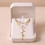 Sophisticated Golden Rose Pendant Necklace