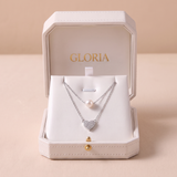 Sophisticated Heart and Pearl necklace