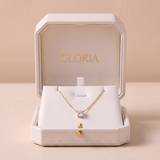 Sterling Silver 18K Gold Plated Zircon Necklace