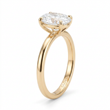 Sterling Gold Oval Cut Engagement Ring
