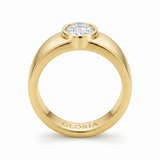 Timeless Gold Ring with Vintage Zirconia