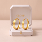 Vintage Golden Hollow Hoop Earrings
