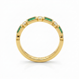 Vintage Green Zirconia Gold Ring