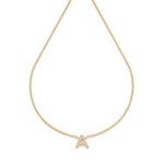 Elegant Gold Letter Initial Necklace — yellow gold, teardrop