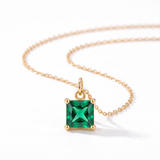 Emerald Square Necklace
