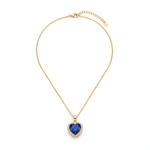 Jaselle Vireyne sapphire heart necklace — Yellow gold, teardrop