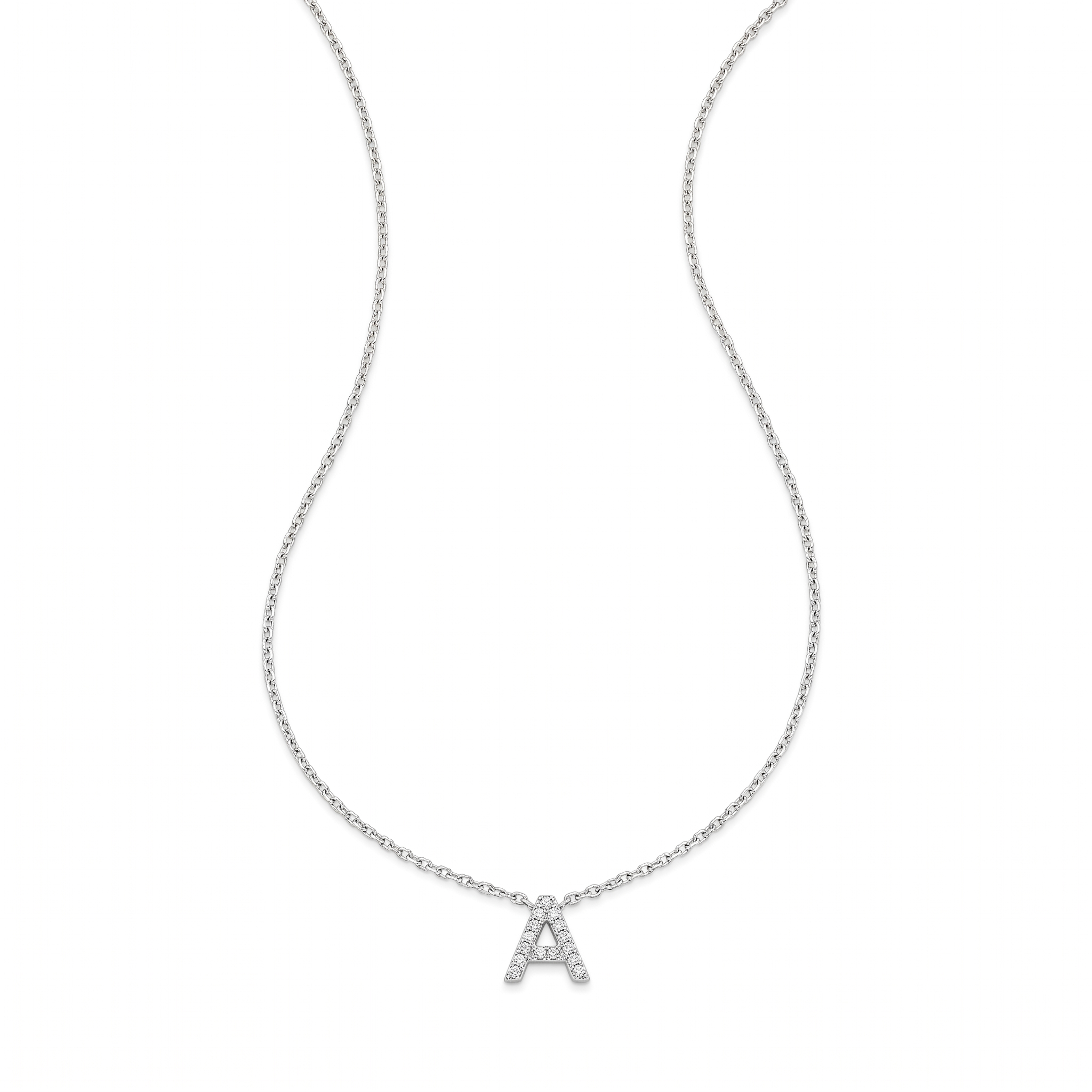 Elegant Gold Letter Initial Necklace — sterling silver, teardrop