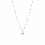 Elegant Gold Letter Initial Necklace — sterling silver, vertical chain