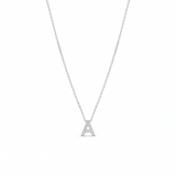 Elegant Gold Letter Initial Necklace — sterling silver, vertical chain