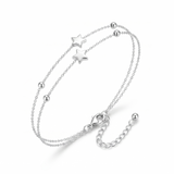 Silver bracelet with stars