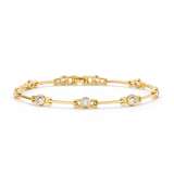 Sophisticated Gold Bracelet with Sparkling Zirconias