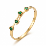 Verde Hearts Bracelet | Gold