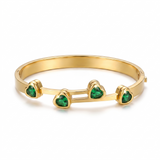 Verde Hearts Bracelet | Gold