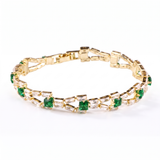 Verde Link Tennis Bracelet | Gold