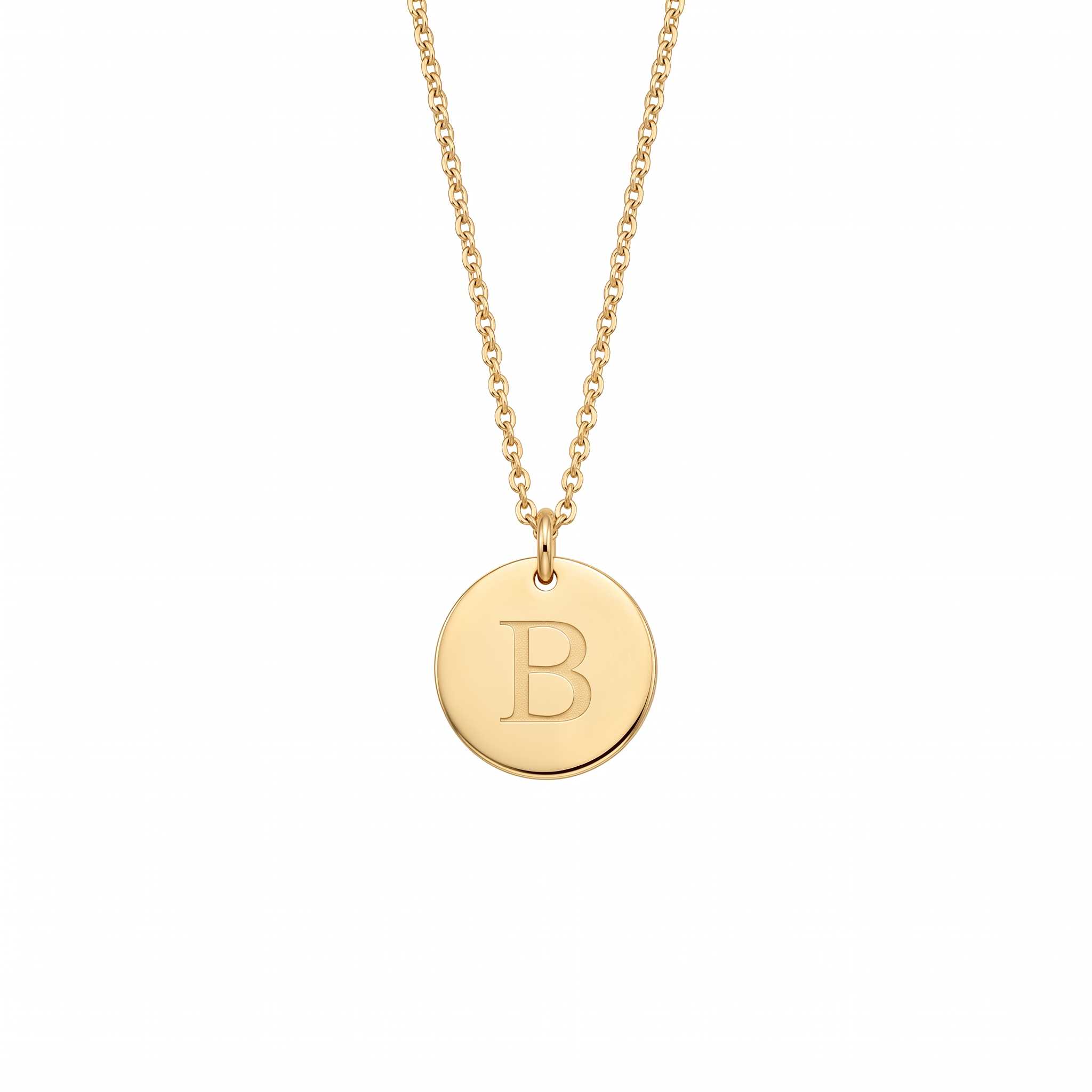Elegant Gold Letter Pendant Necklace