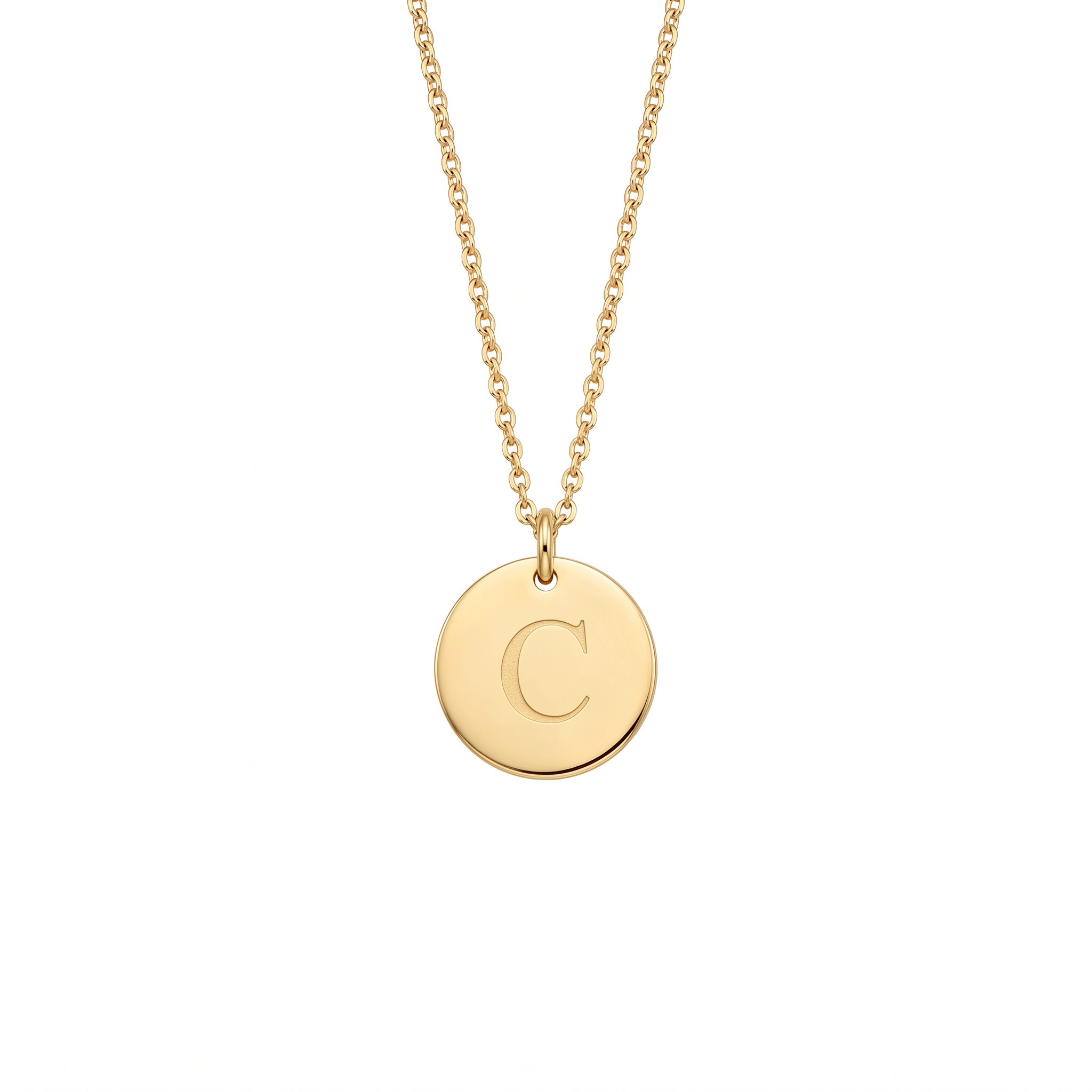 Elegant Gold Letter Pendant Necklace