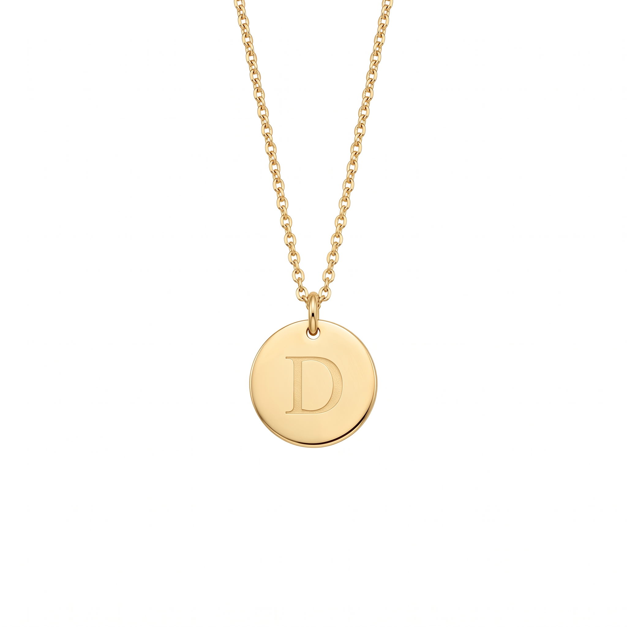 Elegant Gold Letter Pendant Necklace