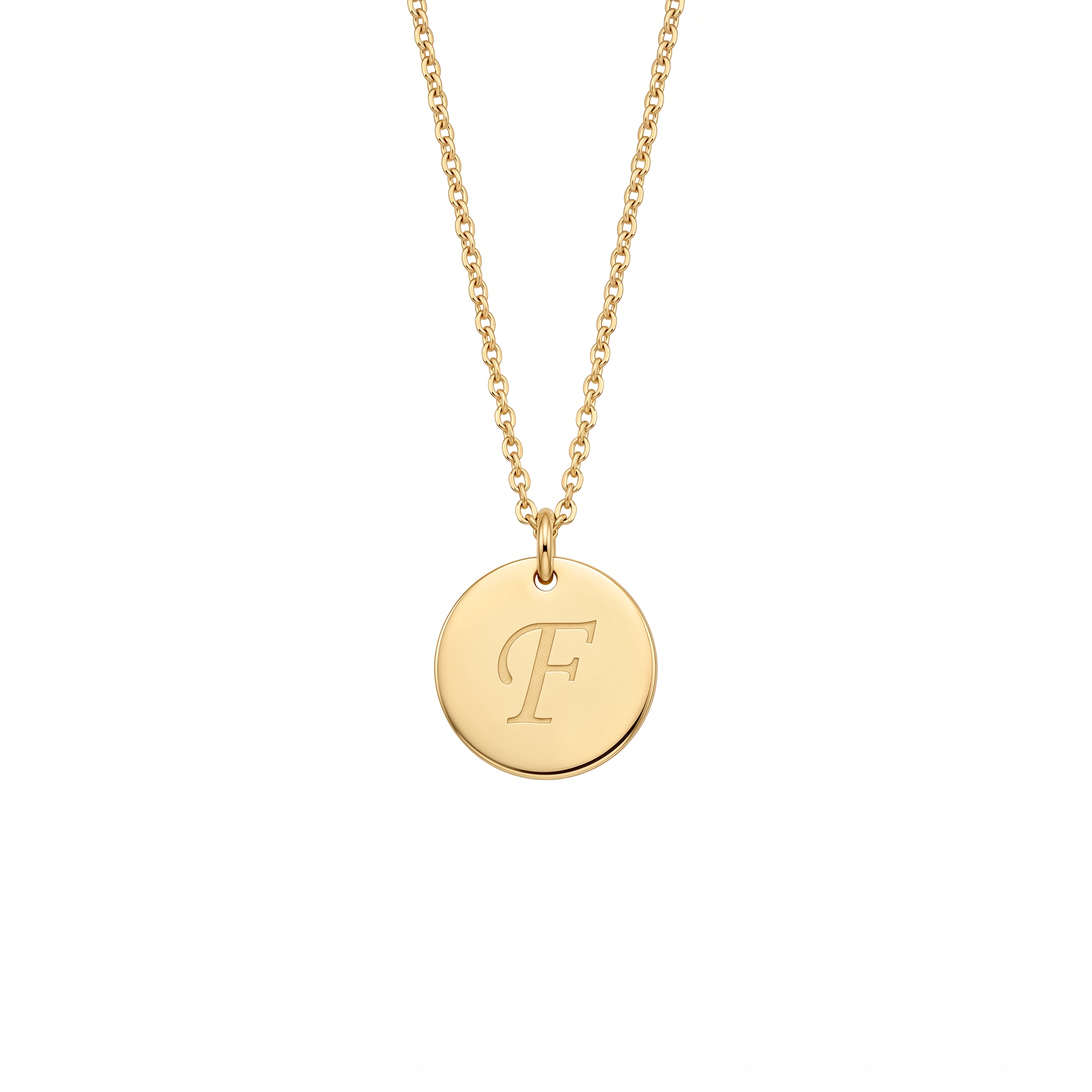 Elegant Gold Letter Pendant Necklace