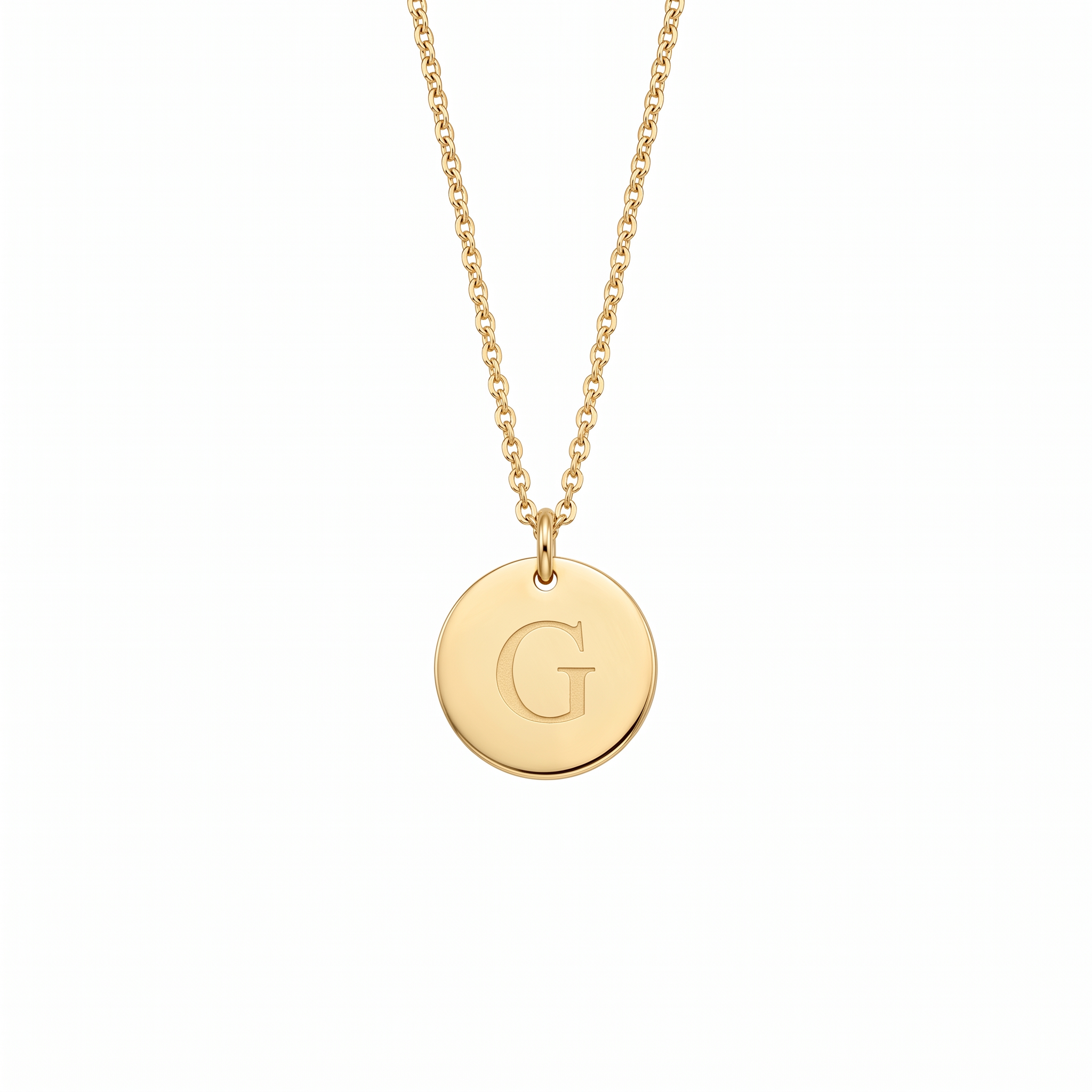 Elegant Gold Letter Pendant Necklace