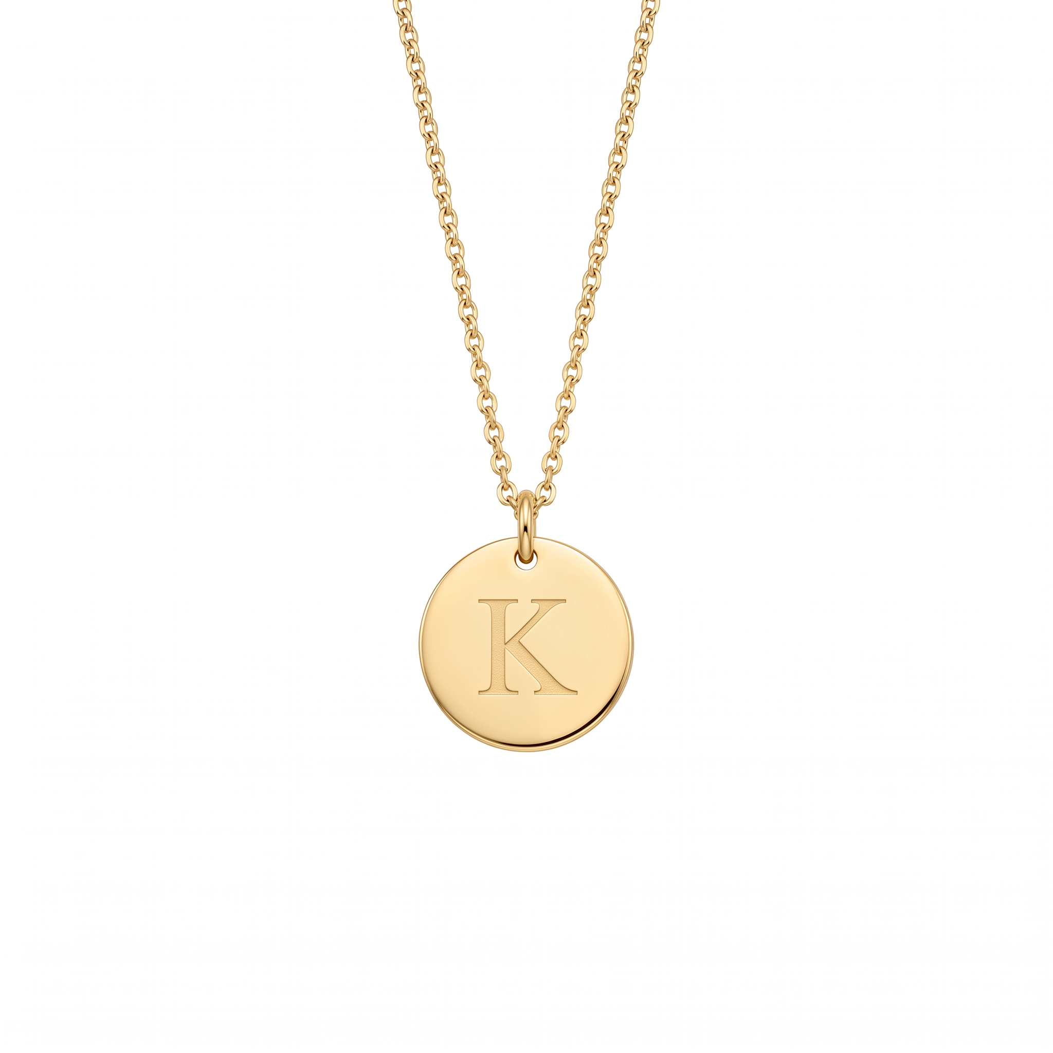 Elegant Gold Letter Pendant Necklace