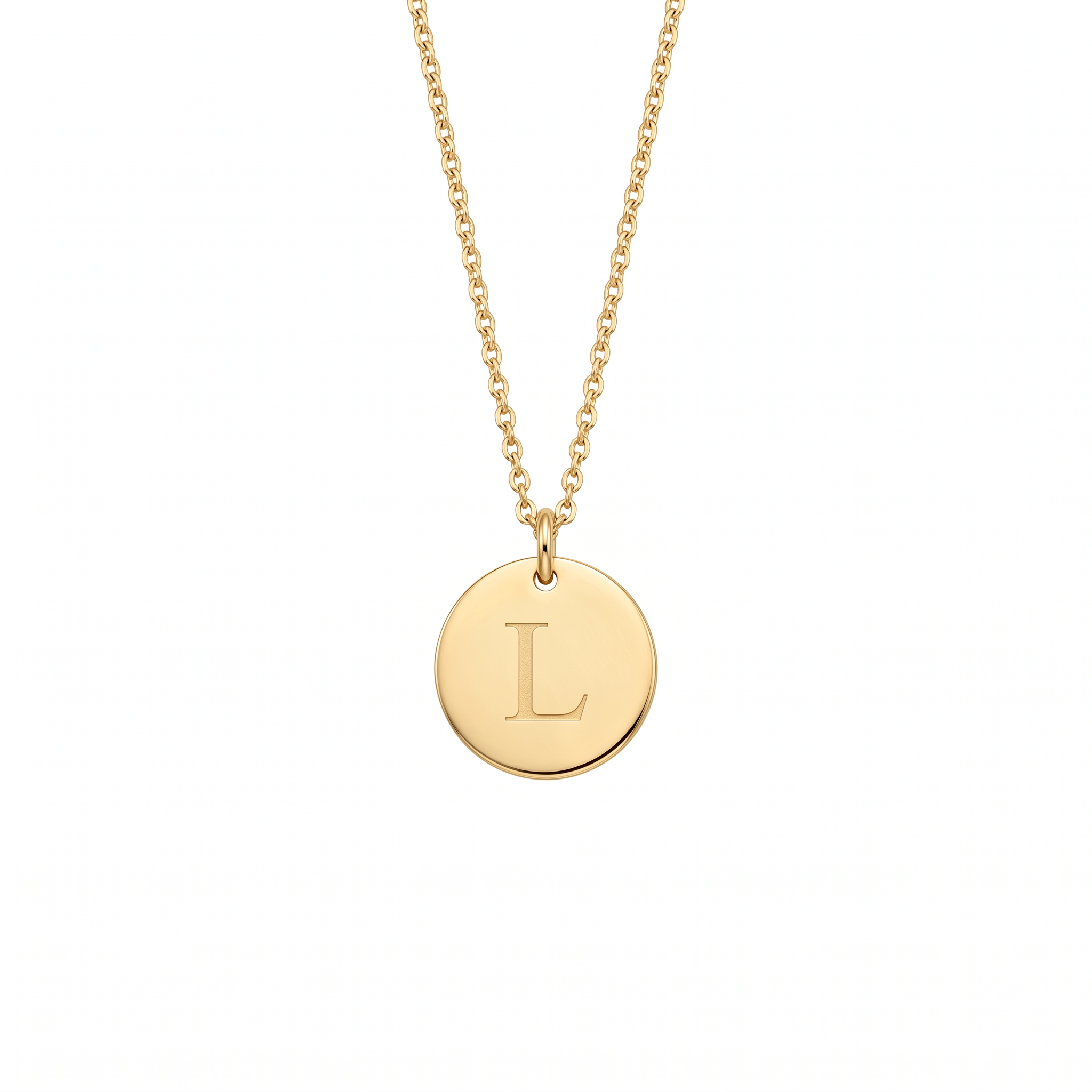 Elegant Gold Letter Pendant Necklace