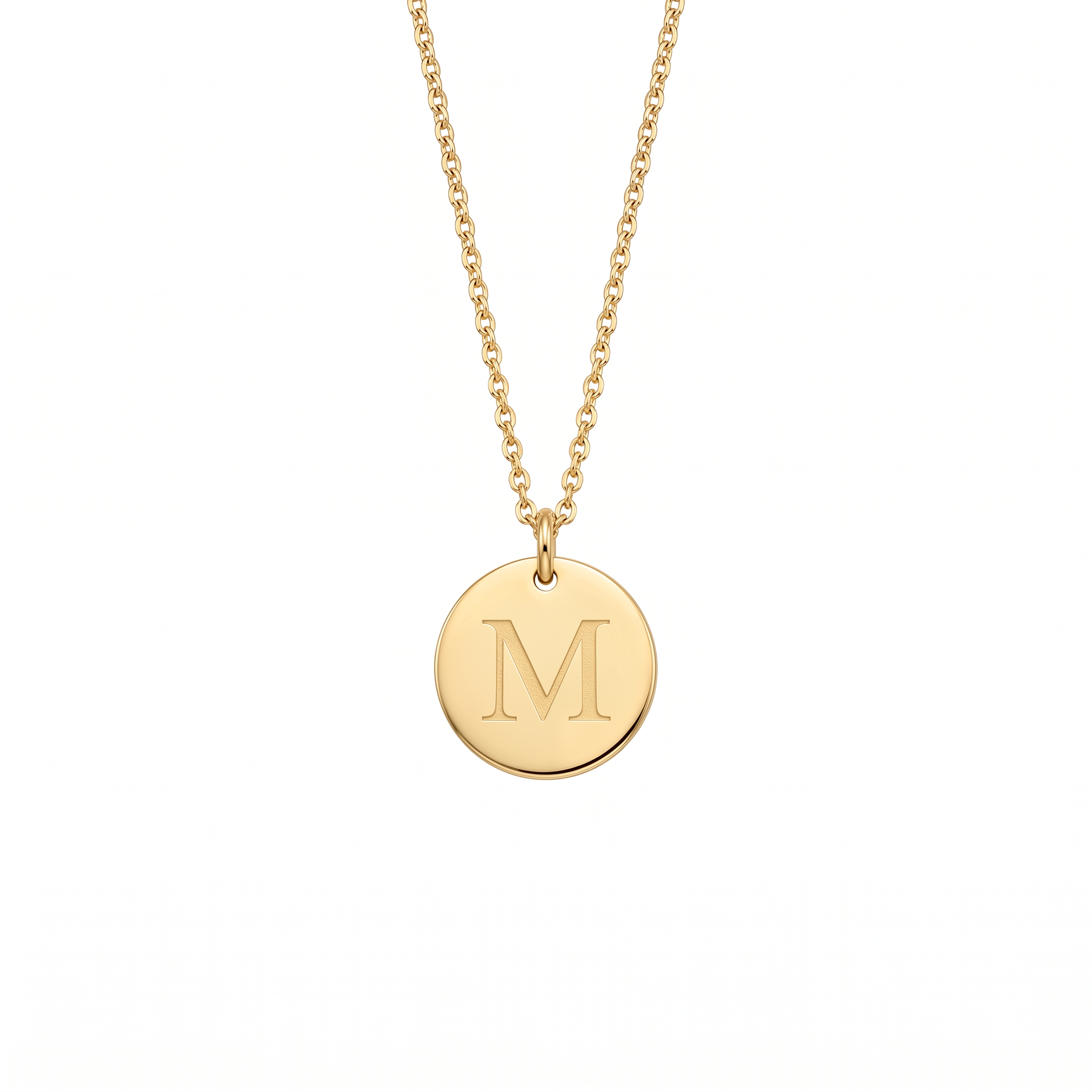 Elegant Gold Letter Pendant Necklace