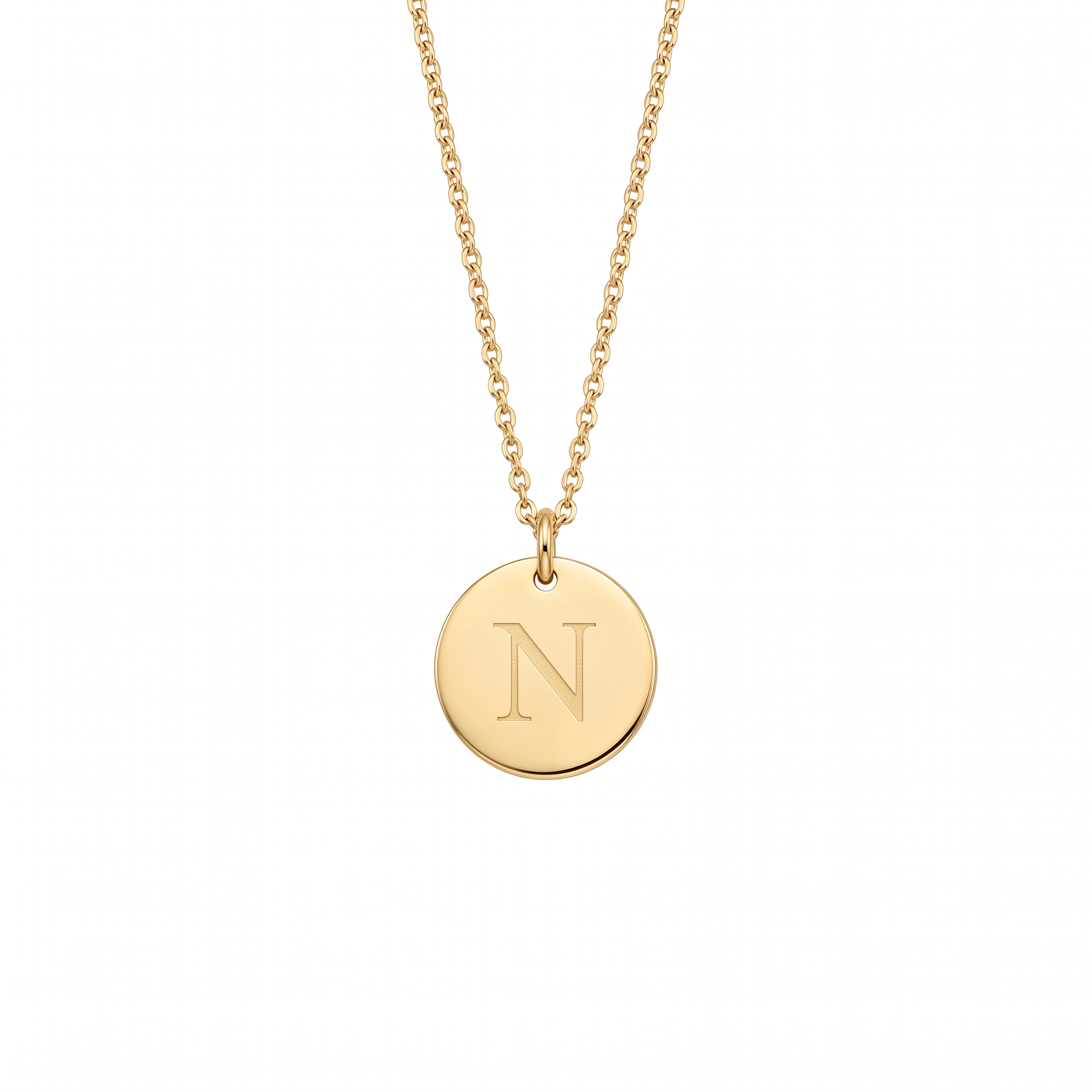 Elegant Gold Letter Pendant Necklace
