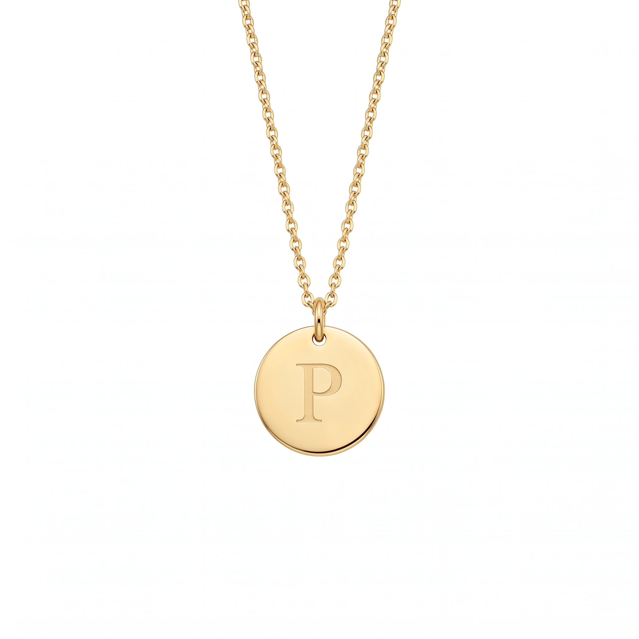 Elegant Gold Letter Pendant Necklace