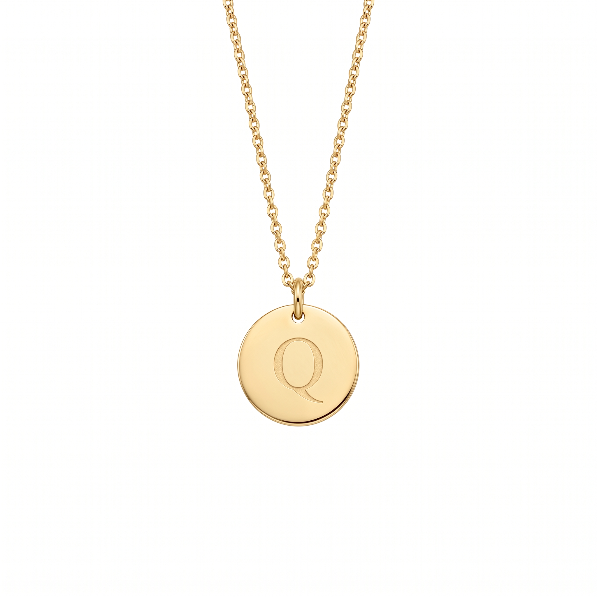 Elegant Gold Letter Pendant Necklace