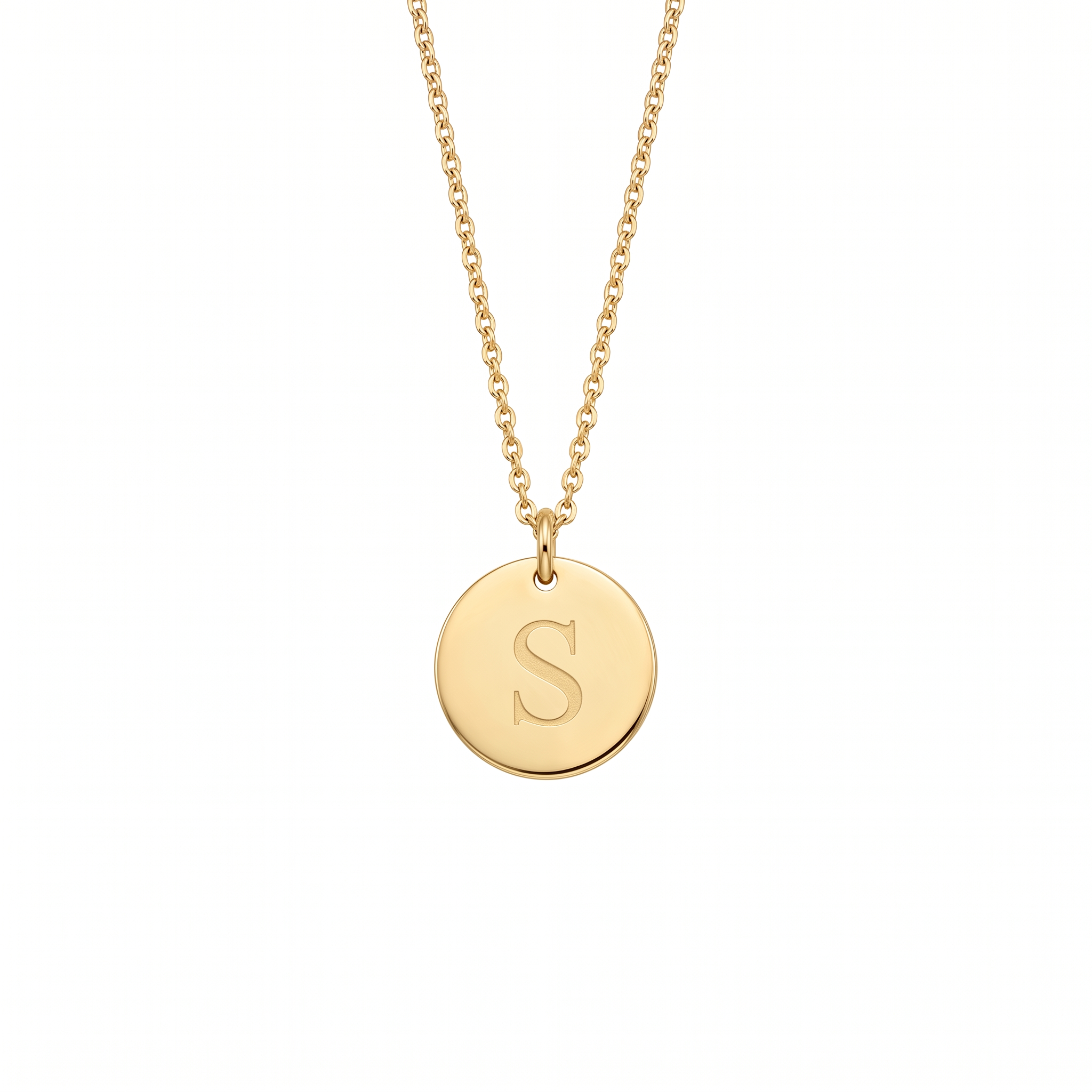 Elegant Gold Letter Pendant Necklace