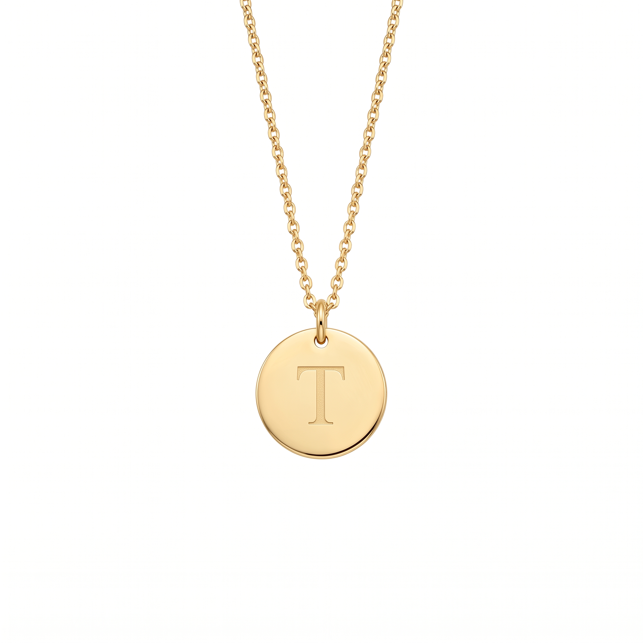 Elegant Gold Letter Pendant Necklace