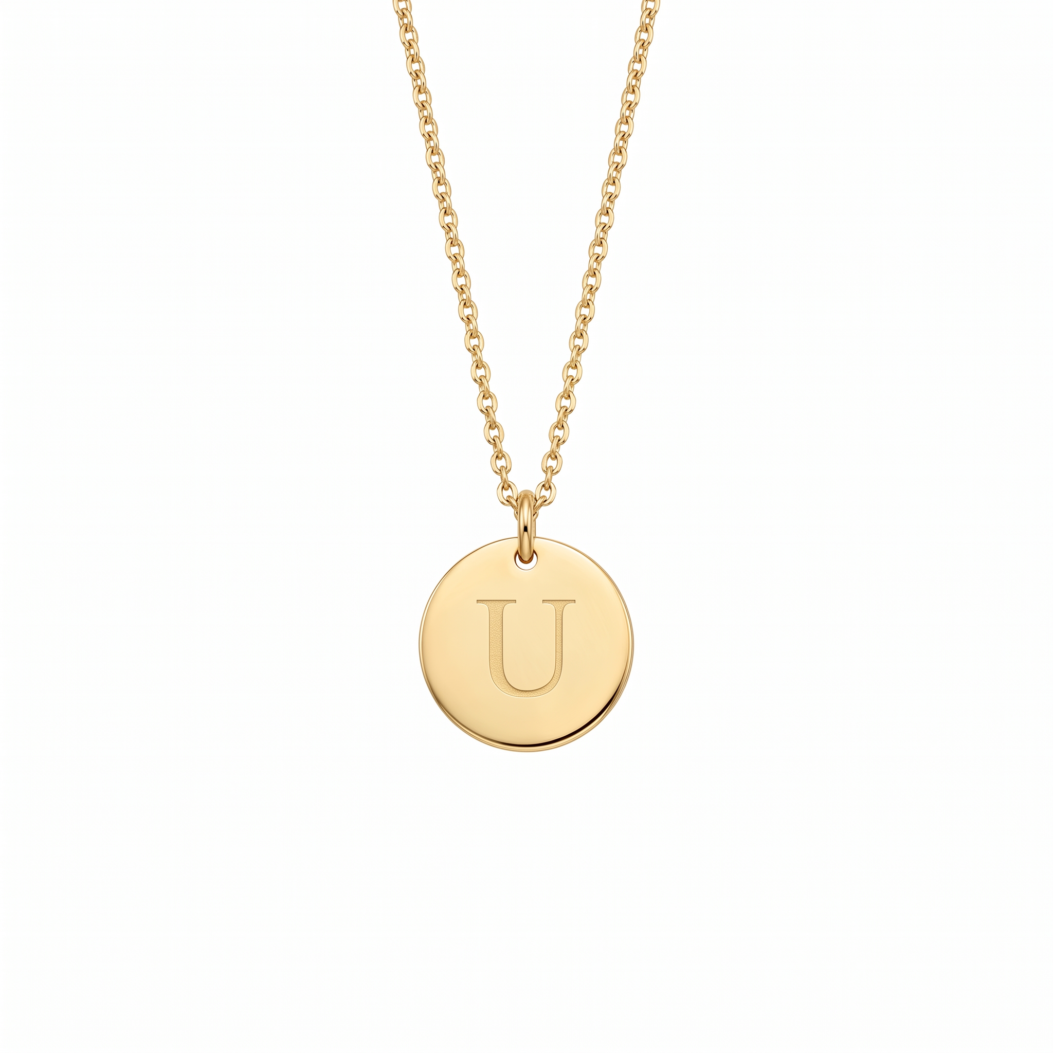 Elegant Gold Letter Pendant Necklace
