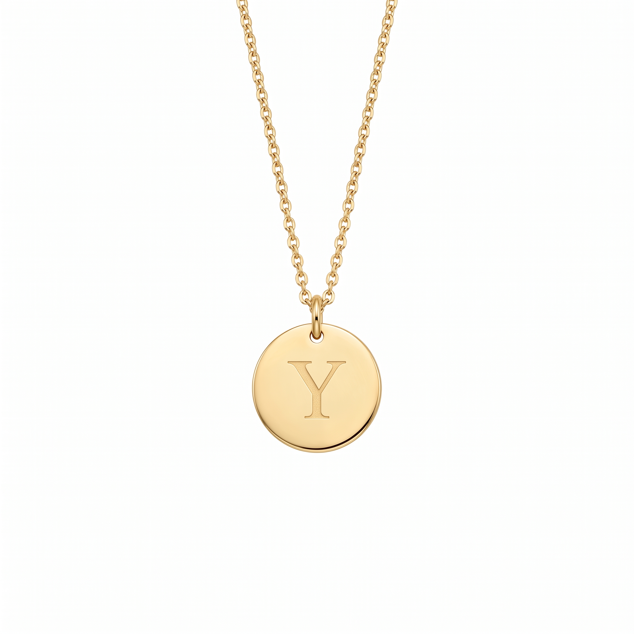 Elegant Gold Letter Pendant Necklace