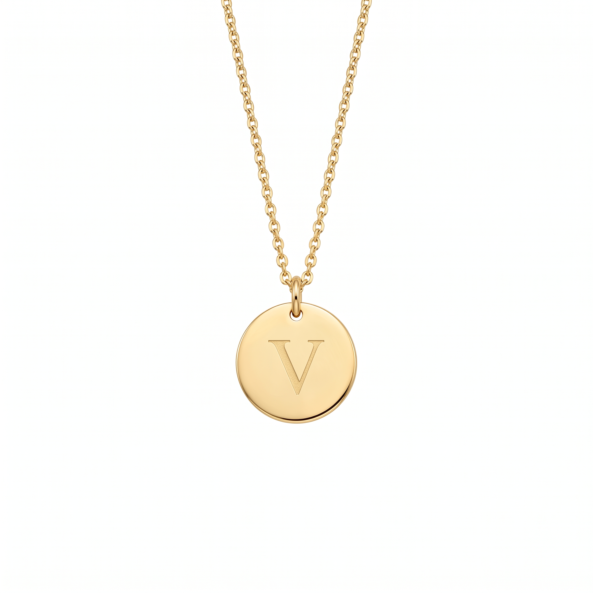 Elegant Gold Letter Pendant Necklace