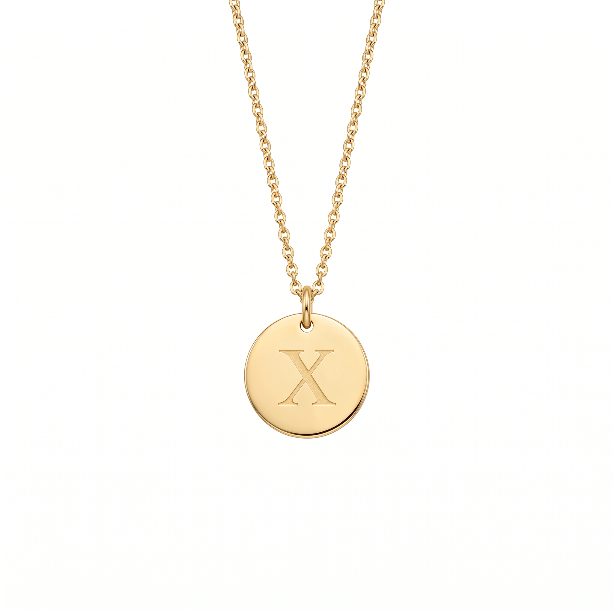 Elegant Gold Letter Pendant Necklace