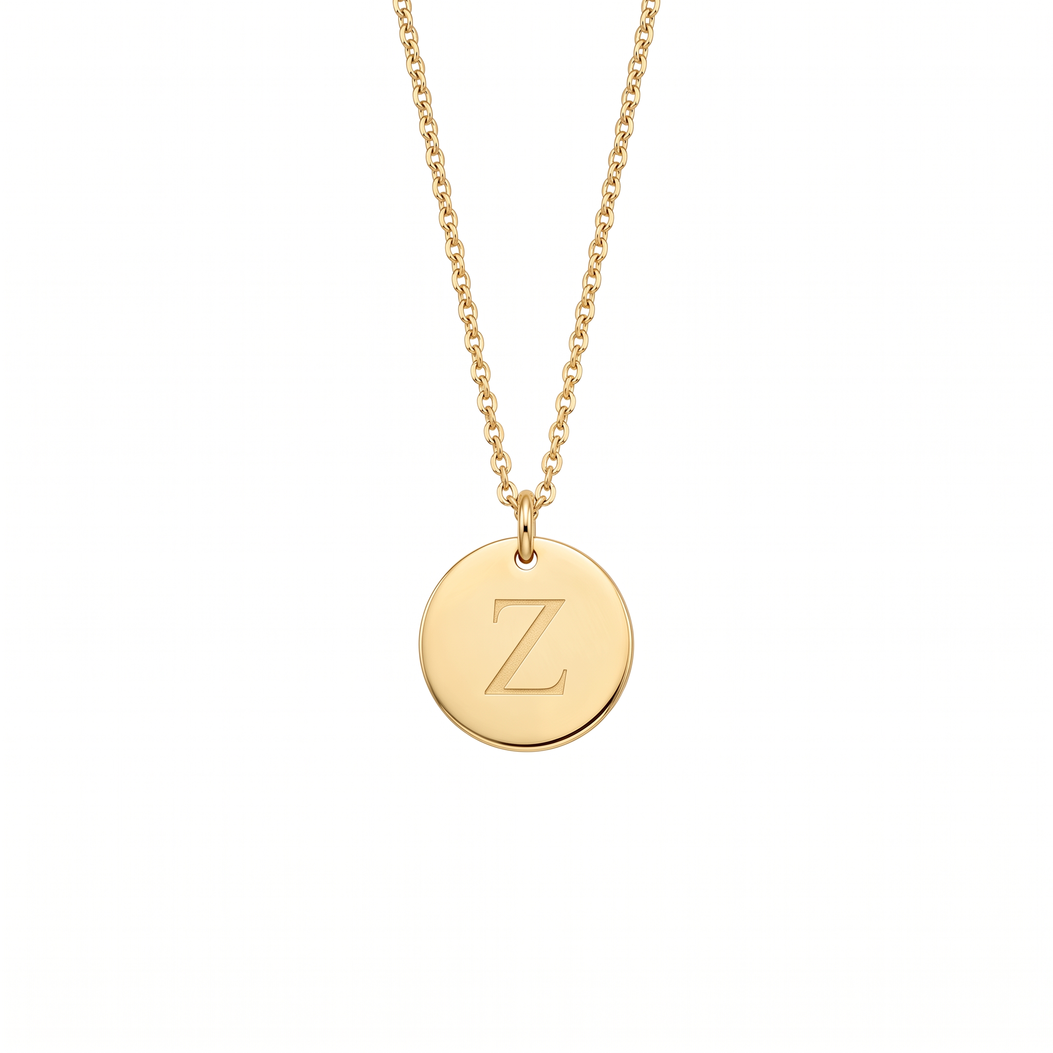 Elegant Gold Letter Pendant Necklace