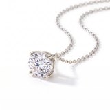 Sterling Silver 18K Gold Plated Zircon Necklace