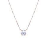 Sterling Silver 18K Gold Plated Zircon Necklace
